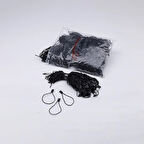 Fuyaku Kilitli İp Klips Mumlu Siyah 16 cm (1.000 Adet)