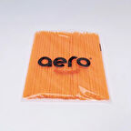Aero Çuvaldız Plastik Dar Delik Uzun 24 cm (100 Adet) Turuncu