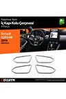 Renault Clio 5 Uyumlu Krom Iç Kapı Kolu Çerçevesi 4 Prç. 2019 Ve Üzeri (mat Krom)