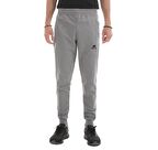 Gri Melanj Fermuar Cepli Dar Kalıp  Jogger Erkek Eşofman Alt - 84343 | L