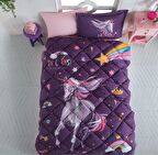 Clasy Tek Kişilik Uyku Seti Rainbow Mor