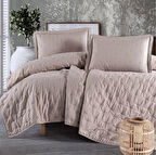 Clasy Microfiber Nakışlı Çift Kişilik Yatak Örtüsü Seti Aspendos