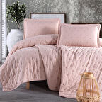 Clasy Microfiber Nakışlı Çift Kişilik Yatak Örtüsü Seti Aspendos