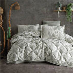 Clasy Ranforce %100 Pamuk Çift Kişilik Yorgan Seti Tuva V1 Yeşil