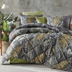 Clasy Ranforce %100 Pamuk Çift Kişilik Uyku Seti Botanica V1 Yeşil
