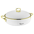 TAŞEV BASIK TENCERE BEYAZ 26 CM