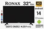 Ronax 32" 82 Ekran Uydu Alıcılı Android Smart LED TV