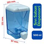 Wespa Plastik Şeffaf Sıvı Sabun Dispenseri 500 ml. x 10 Adet