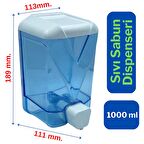 Wespa Plastik Şeffaf Sıvı Sabun Dispenseri 1000 ml. x 20 Adet