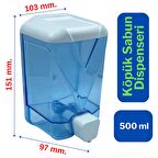 Wespa Plastik Şeffaf Köpük Sabun Dispenseri 500 ml. x 5 Adet