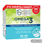 Nature's Supreme Omega 3 1000 Mg 2 x 60 Kapsül - AROMASIZ