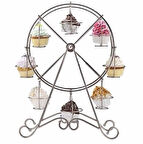 Muffin Cupcake Kurabiye Mini Pasta Kek Servis Sunum Standı Dönme Dolap Sunumluk 8 Hazneli