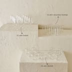 Premium Bardak-Kadeh Seti 36'lı Silver