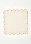 Daisy Scallop Kenar Peçete Bej (40x40 cm)