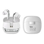 Bix TWX Soundcraft TWS Bluetooth 5.4 Kulak İçi Kulaklık Beyaz ANC ENC Gürültü Engelleme Dijital LED Ekranlı Beyaz