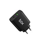 Bix BX2P65G 65W GaN USB-C + USB-A Şarj Aleti iPhone iPad PD PPS Type-C Hızlı Şarj Cihazı Siyah