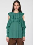 Volanlı  Bluz   Yeşil