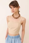 Askılı Crop Bej