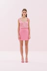 Krep Mini Etek Pembe