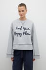 Nakışlı Sweatshirt Gri