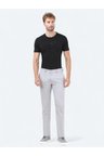 Açık Gri Düz Dokuma Slim Fit Casual Pamuk Karışımlı Pantolon