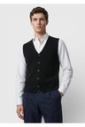 Siyah Regular Fit V Yaka Casual Örme Triko Yelek