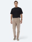 Açık Kahve Dokuma Carrot Fit Smart Casual %100 Pamuk Pantolon