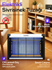 Auhma AQM01 Çift Ampullü Elektrikli Sineklik | Sivrisinek Kovucu & Yakalama Cihazı | 30 m² Etki Alanı | Dış Mekan Kullanımı
