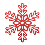 Yılbaşı Dekor Süs Kar Motifi Kırmızı 27 cm