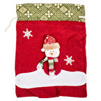 Yılbaşı Kardan Adam Lüks Çuval 33 x 45 cm