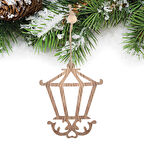 Yılbaşı Ahşap Kafes Asma Süs 2'li