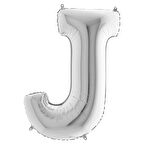J Harf Grabo Gümüş Folyo Balon 102 cm