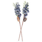 Yılbaşı Çiçeği Mor Üzümlü Yapay Dal 43 cm 2'li