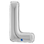 L Harf Grabo Gümüş Folyo Balon 66 cm