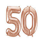 50.Yaş Folyo Balon Seti Rose Gold 40 cm