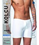 KOLCU Erkek Likralı Boxer K1340-Beyaz