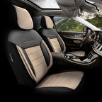 Otom Comfortline Design Airbag Dikişli Premium Oto Koltuk Kılıfı Tam Set Bej-Siyah