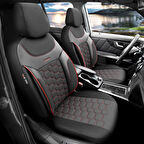 Otom Yeni Carbon Design 3D Dokulu Kumaş Oto Koltuk Kılıfı Tam Set