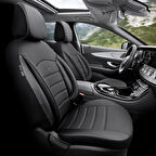 Inspire Design Premium Deri Ekstra Destekli Universal Oto Koltuk Kılıfı Tam Set Siyah