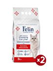 Felin Naturel Kokusuz Topaklanan Kedi Kumu 5Lx2