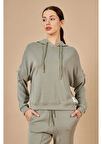 Kapüşonlu Uzun Kol Modal Sweatshirt