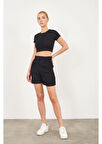 Duble Katlamalı Plise Şort