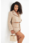 Püskül Detaylı Kısa Ceket 