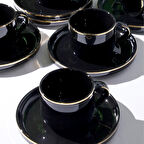 Arow x Pink and More TR-3077 12 Parça 6 Kişilik Porselen Kahve Fincan Takımı