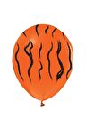 Çepeçevre Kaplan Baskılı Turuncu Balon 10'lu 