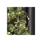 Yılbaşı Led beyaz ışık 3 Metre incili ve yıldızlı iri incili peri led çift sarmallı dış ve iç mekan led ışık