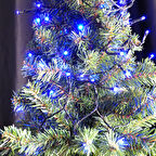 Yılbaşı Pilli Led Işık 80 led / 8 metre -Mavi Işık-çam ağacı, cam,pencere ve vitrin süsleme pirinç led ışık