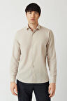Bisse Erkek Regular Fit Uzun Kollu Spor Gömlek BEJ GM22Y221044_D07
