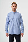 Bisse Regular Fit Spor Mavi Erkek Gömlek GM23Y231118_D35