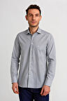 Bisse Regular Fit İtalyan Kumaş Gri Erkek Gömlek GM23K232038_D55
